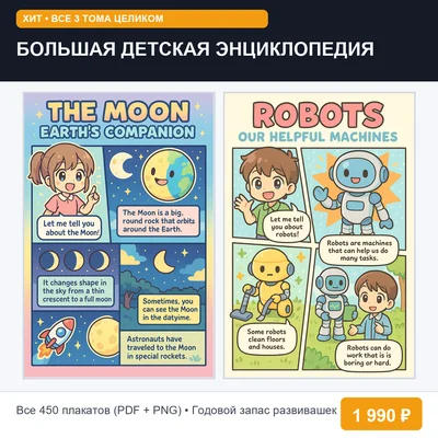 Большая Детская Энциклопедия: Все 450 плакатов (3 Тома целиком, 300 DPI)